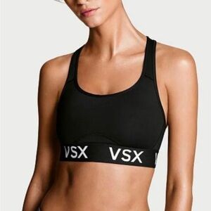 VS Sport The Player Black Racerback Bra